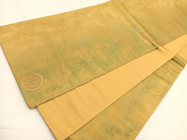 平和屋着物◎六通柄袋帯 霞文 引箔 正絹 逸品 BAAS9438ow