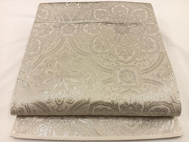 平和屋着物◎六通柄袋帯 正倉院花文 金糸 正絹 逸品 BAAS9476ow