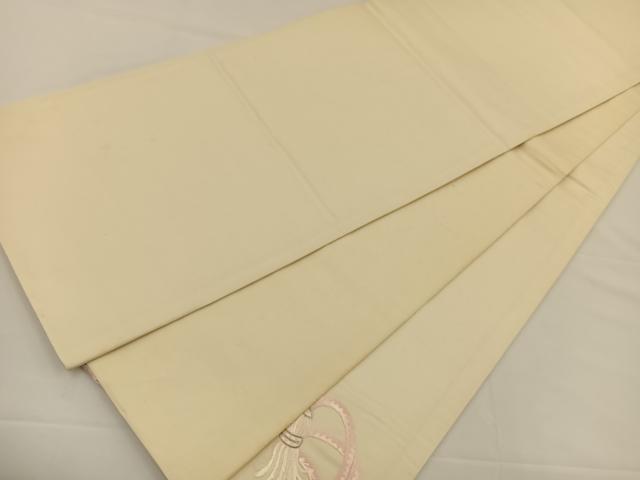 平和屋着物◎太鼓柄袋帯 総駒刺繍 笹 銀糸 正絹 逸品 BAAS9491ow