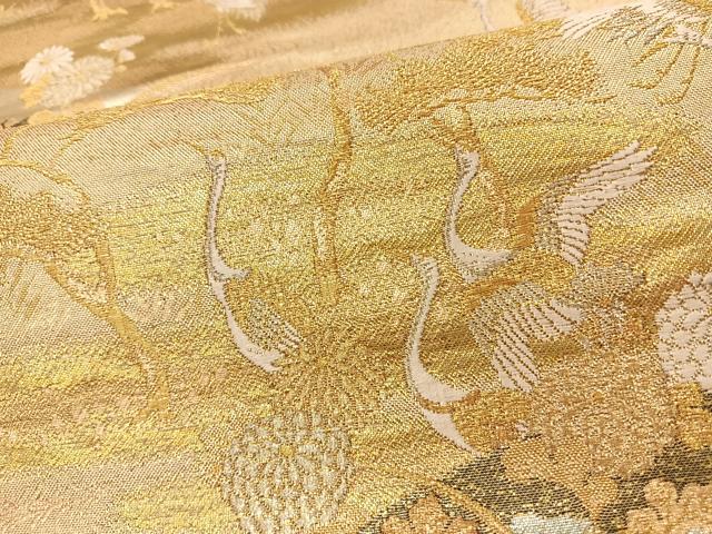 平和屋着物◎六通柄袋帯 唐織 蒔絵 金銀糸 正絹 逸品 BAAS9567ow