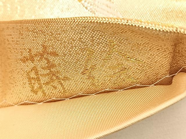 平和屋着物◎六通柄袋帯 唐織 蒔絵 金銀糸 正絹 逸品 BAAS9567ow