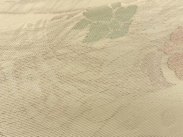平和屋着物＊夏物 六通柄袋帯 流水花文 銀糸 正絹 逸品 BAAS9862du