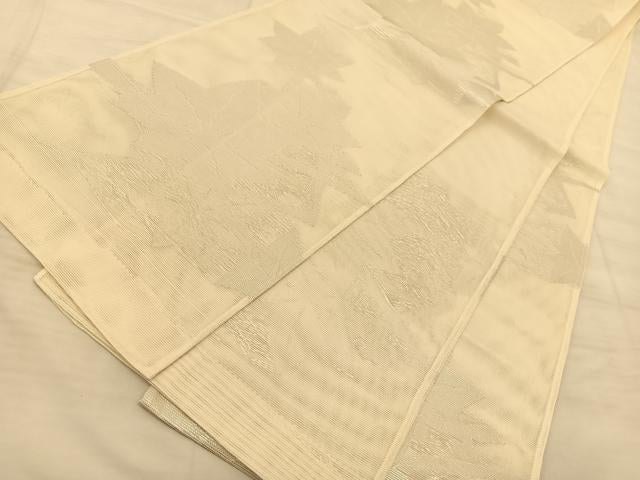 平和屋着物＊夏物 六通柄袋帯 楓 銀糸 正絹 逸品 BAAS9866du