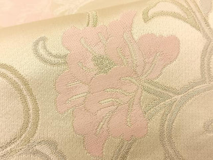 平和屋着物◎六通柄袋帯　花唐草文　金銀糸　正絹　逸品　BAAS9900du
