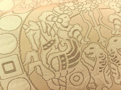 平和屋着物◎六通柄袋帯 狩猟文 正絹 逸品 BAAS9904du