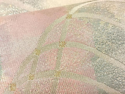 平和屋着物◎六通柄袋帯 遠山重ね文 金銀糸 正絹 逸品 BAAS9907du