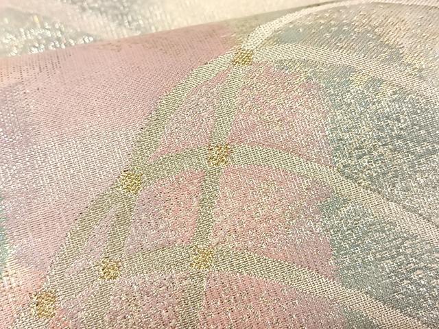 平和屋着物◎六通柄袋帯 遠山重ね文 金銀糸 正絹 逸品 BAAS9907du