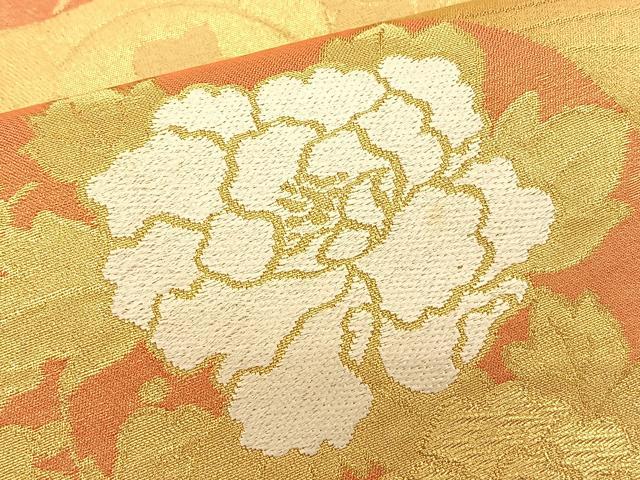 平和屋着物◎六通柄袋帯 花丸文 金糸 正絹 逸品 BAAS9927du