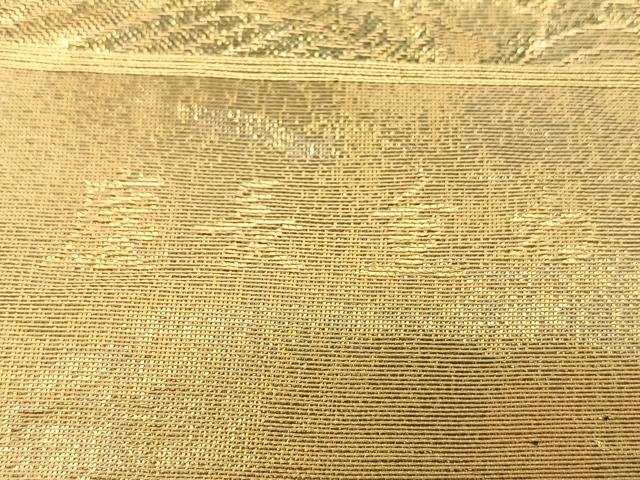 平和屋着物◎六通柄袋帯 唐織 慶長重ね 献上菊花蝶文 金糸 正絹 逸品 BAAS9962du