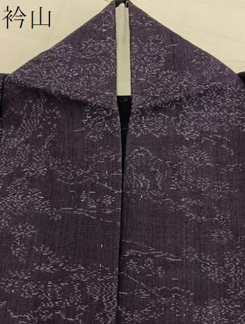 平和屋着物▽上質な紬　単衣　風景文　正絹　逸品　BAAT0149pk