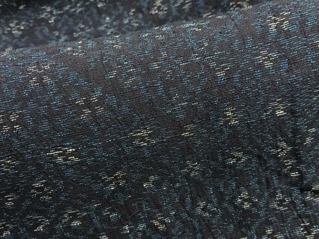 平和屋着物▽上質な紬 単衣 抽象文様 正絹 逸品 BAAT0205pk