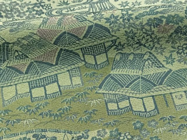 平和屋着物▽上質な小紋 単衣 御所解草花文 正絹 逸品 BAAT0409yt