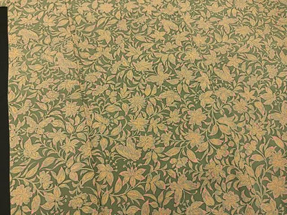 平和屋着物▽上質な小紋 単衣 更紗花蝶文 やまと誂製 正絹 逸品 BAAT0411yt