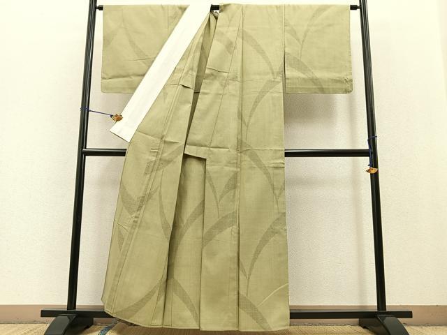 平和屋着物▽本場結城紬 重要無形文化財 単衣 100亀甲 吉祥文 正絹 逸品 未使用 BAAT0436yt