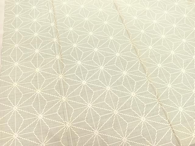 平和屋着物▽本場大島紬 単衣 9マルキ 麻の葉文様 正絹 逸品 BAAT0607yc