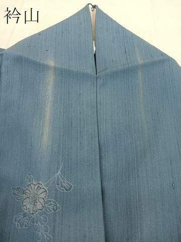 平和屋着物▽上質な紬 単衣 辻が花 正絹 逸品 BAAT0609yc