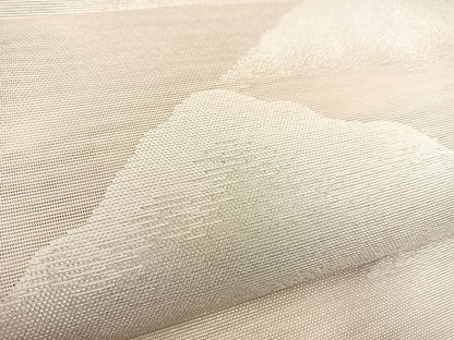 平和屋着物＊夏物　六通柄袋帯　重ね山文　銀糸　正絹　逸品　BAAT0629yc