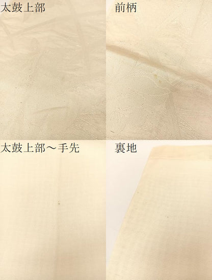 平和屋着物＊夏物 六通柄袋帯 カトレア 銀糸 正絹 逸品 BAAT0692yc