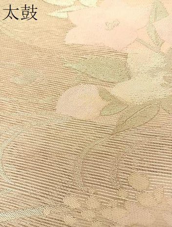 平和屋着物＊夏物 六通柄袋帯 流水秋草文 銀糸 正絹 逸品 BAAT0730yc