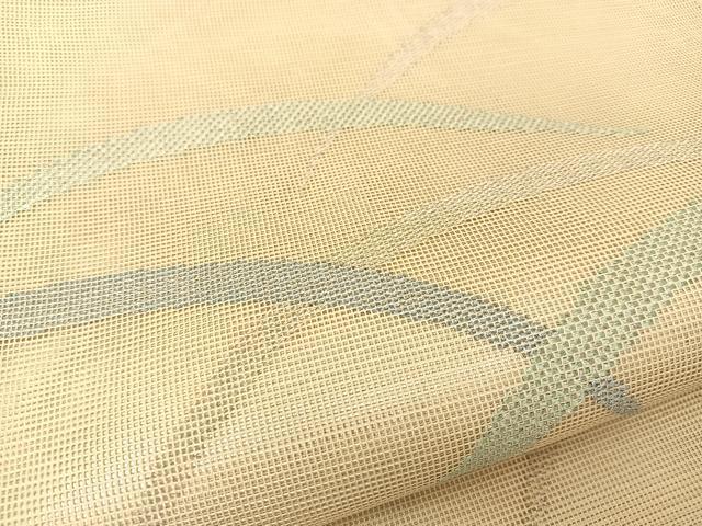 平和屋着物＊夏物 太鼓柄袋帯 芝草文 銀糸 正絹 逸品 BAAT0731yc