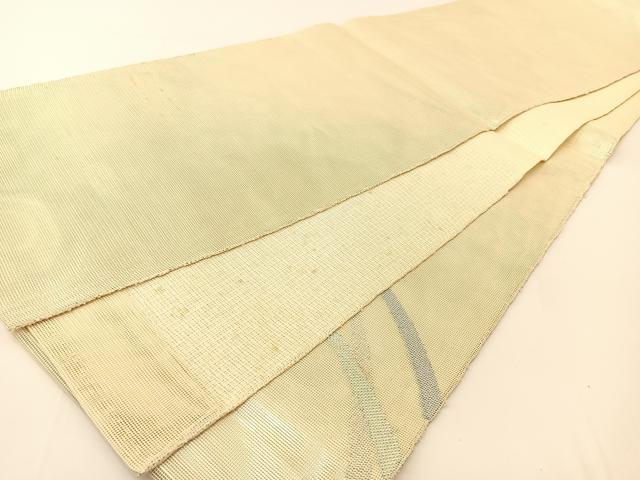 平和屋着物＊夏物 太鼓柄袋帯 芝草文 銀糸 正絹 逸品 BAAT0731yc