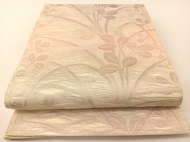 平和屋着物＊夏物 六通柄袋帯 萩文 正絹 逸品 BAAT0740yc
