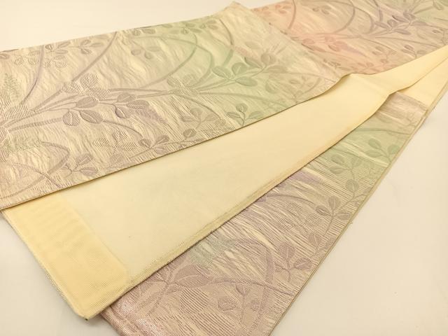 平和屋着物＊夏物 六通柄袋帯 萩文 正絹 逸品 BAAT0740yc