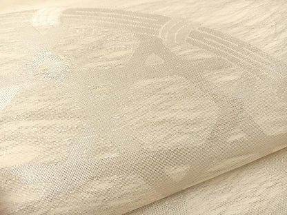 平和屋着物＊夏物 六通柄袋帯 籬文 銀糸 正絹 逸品 BAAT0744yc
