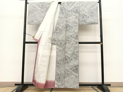 平和屋着物●本場大島紬 風景文 正絹 逸品 BAAT0830yc