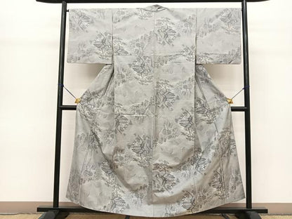 平和屋着物●本場大島紬 風景文 正絹 逸品 BAAT0830yc