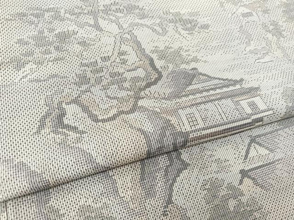 平和屋着物●本場大島紬 風景文 正絹 逸品 BAAT0830yc