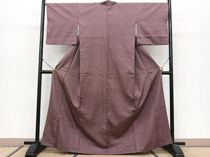 平和屋着物●能州紬 絲藝苑 上島洋山 色留訪問着 ホトトギス ますいわ屋扱い 反端付き 正絹 逸品 BAAT0843yc