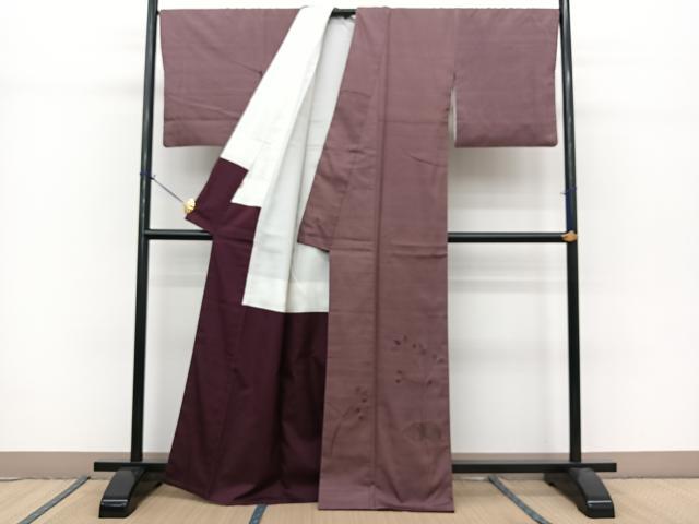 平和屋着物●能州紬 絲藝苑 上島洋山 色留訪問着 ホトトギス ますいわ屋扱い 反端付き 正絹 逸品 BAAT0843yc