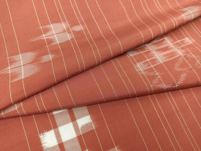 平和屋着物●本場琉球絣　紬　正絹　逸品　BAAT0855yc