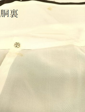 平和屋着物●上質な紬　間道　正絹　逸品　BAAT0887yc