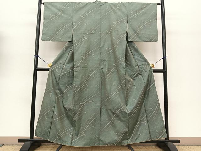 平和屋着物●本場大島紬 唐草文 正絹 逸品 BAAT0915yc