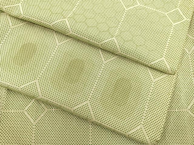 平和屋着物▽上質なお召 単衣 蜀江文 正絹 逸品 BAAT1104hv