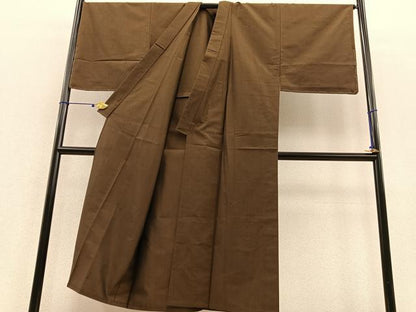 平和屋着物▽男性 紬 単衣 霞文 正絹 逸品 未使用 BAAT1109hv