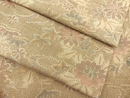 平和屋着物▽上質な紬 単衣 竜田川 正絹 逸品 BAAT1114hv