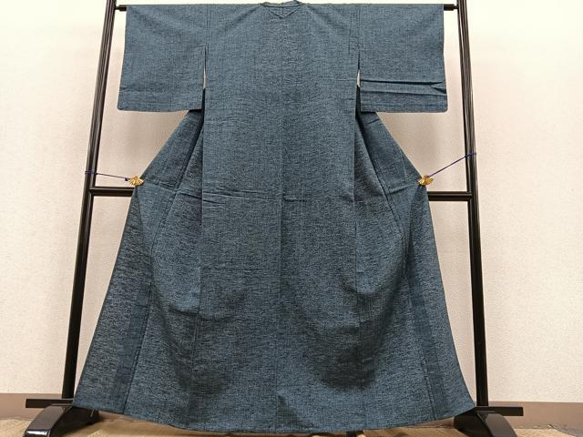 平和屋着物▽上質な紬 単衣 霞文 正絹 逸品 未使用 BAAT1115hv