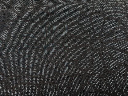 平和屋着物▽上質な紬 単衣 花尽し 正絹 逸品 BAAT1117hv