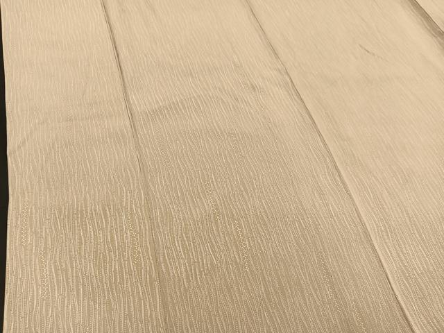 平和屋着物▽上質な小紋　単衣　よろけ縞　正絹　逸品　BAAT1141hv