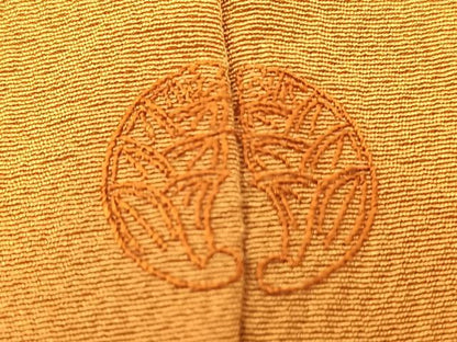 平和屋着物▽上質な色無地 単衣 狐色 正絹 逸品 BAAT1142hv