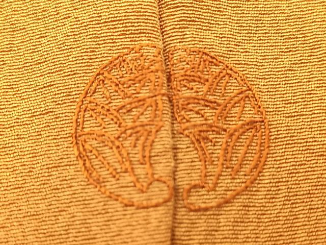 平和屋着物▽上質な色無地 単衣 狐色 正絹 逸品 BAAT1142hv