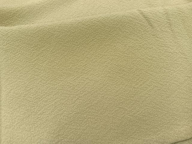 平和屋着物▽上質な色無地 単衣 若葉色 正絹 逸品 BAAT1143hv