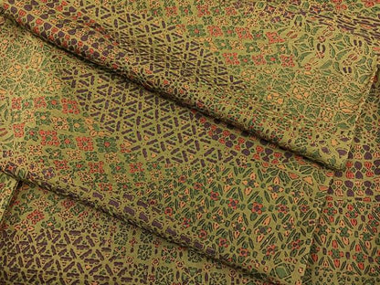 平和屋着物▽上質な小紋 単衣 切り嵌め文様 正絹 逸品 BAAT1152hv
