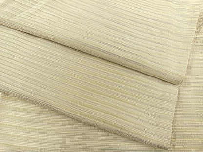 平和屋着物▽本塩沢 単衣 やまだ織 横段文 正絹 逸品 BAAT1155hv
