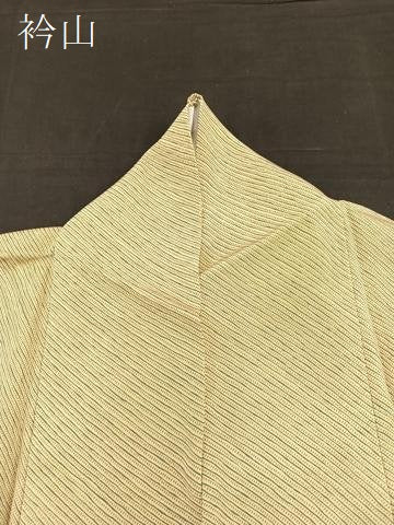 平和屋着物▽上質な小紋 単衣 紗線文 正絹 逸品 BAAT1158hv