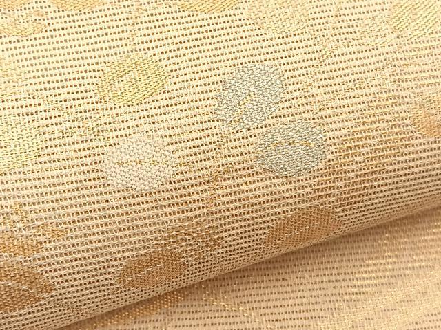 平和屋着物＊夏物　六通柄袋帯　桔梗萩文　銀糸　正絹　逸品　BAAT1191hv