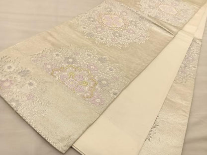 平和屋着物◎六通柄袋帯 唐織 正倉院草花文 金銀糸 正絹 逸品 BAAT1444gt